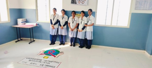 AIDS Day Rangoli Competition at A.S.M.T. School of Nursing — photo 3
